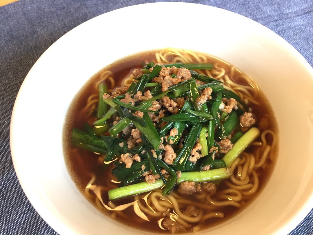 ピリ辛台湾ラーメン風の完成写真