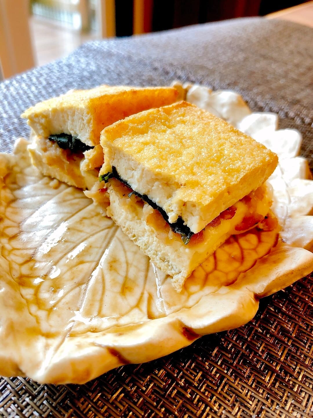 厚揚げのつくねチーズサンドの完成写真