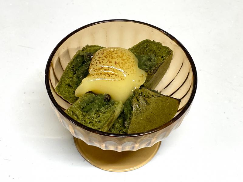 今川焼宇治抹茶あん焦がしカスタードの完成写真