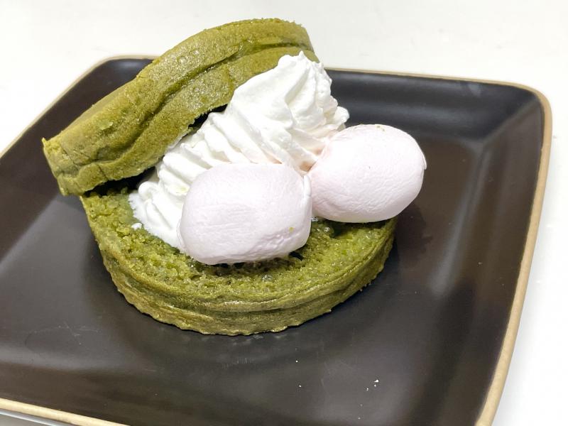 今川焼宇治抹茶あんホイップマシュマロの完成写真