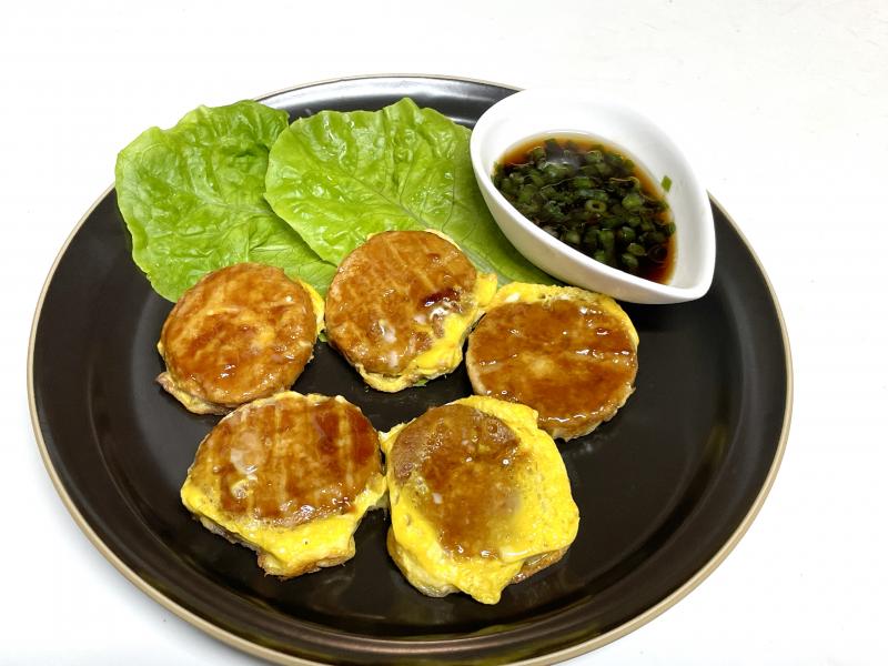 てりやき軟骨鶏つくねトングランテン동그랑땡の完成写真