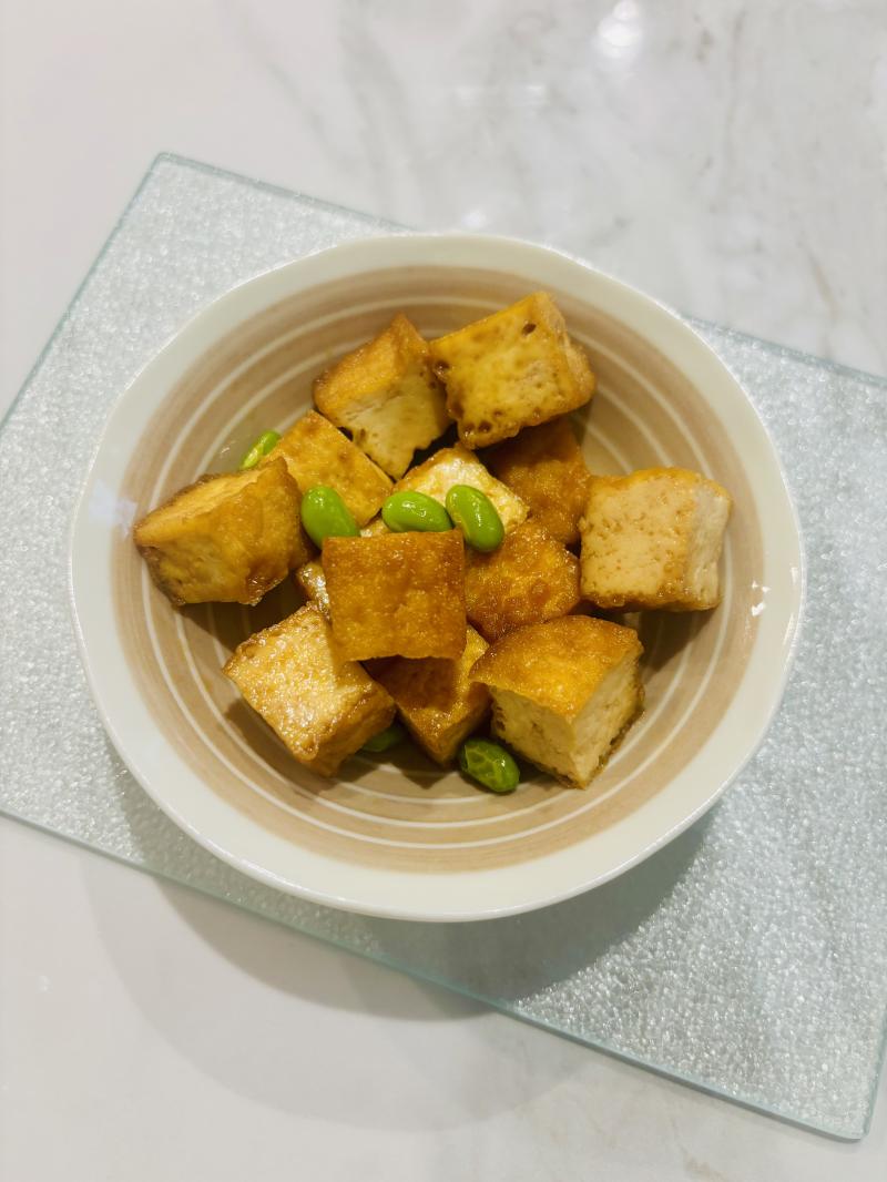 枝豆と厚揚げの甘辛炒めの完成写真