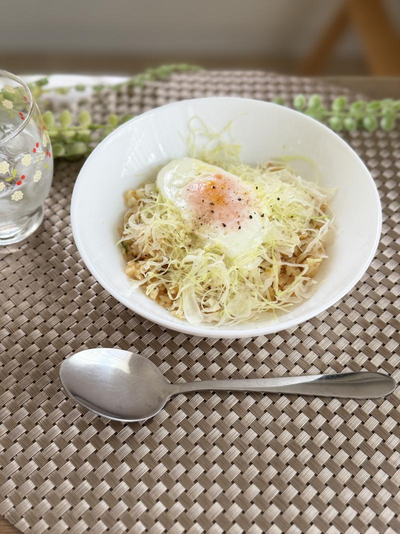レンジで簡単！巣ごもり焼豚炒飯の完成写真