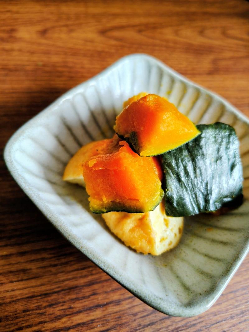 北海道産栗かぼちゃでかぼちゃとがんも煮の完成写真