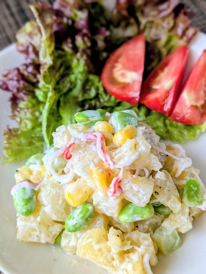 かにかま入り野菜ミックスのポテトサラダの完成写真