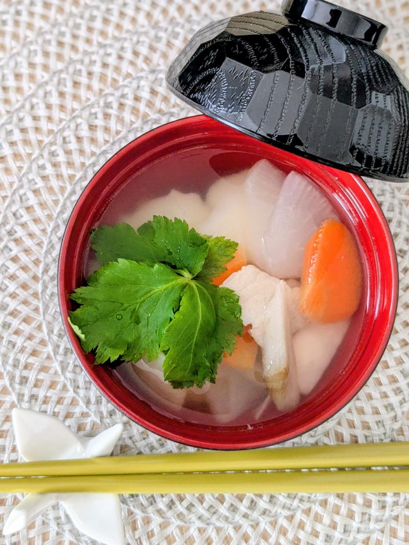 白だし香るお雑煮の完成写真