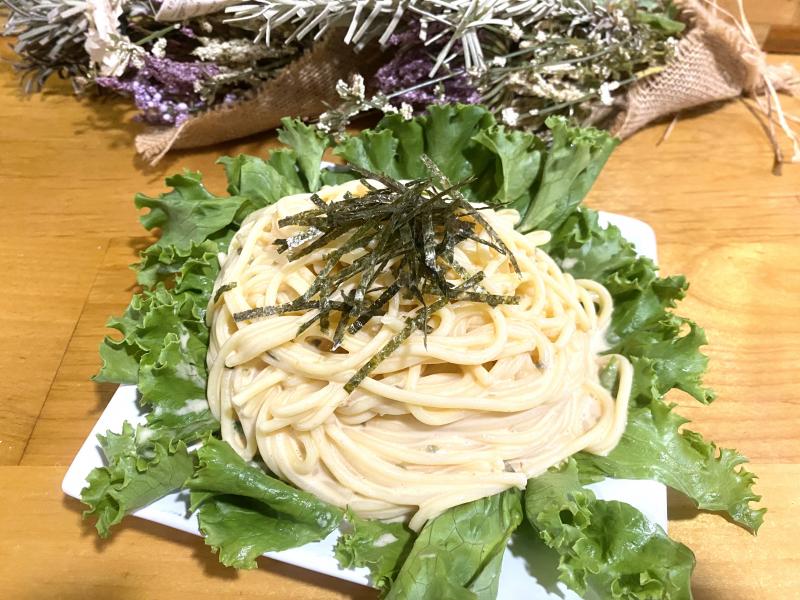 冷製明太マヨパスタの完成写真