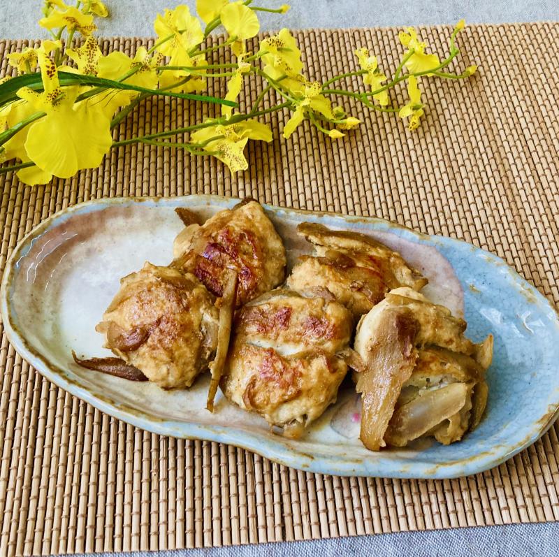 ごぼう入りつくねの照り焼きの完成写真