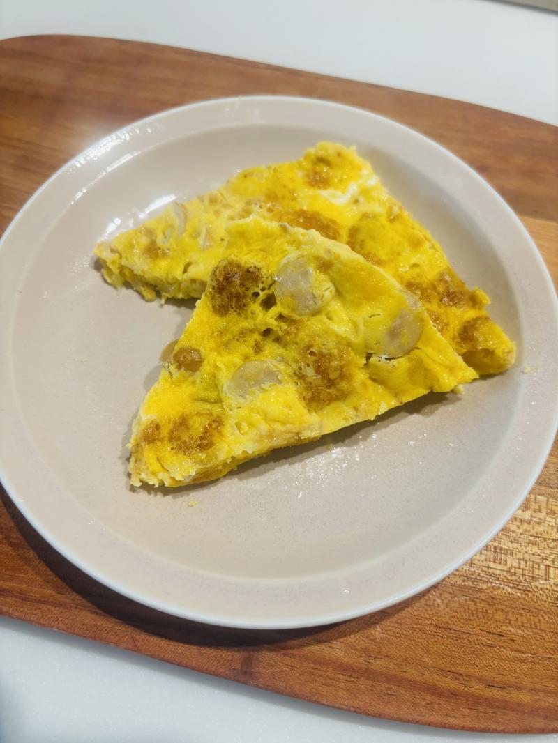 かぼちゃコロッケでキッシュ風の完成写真