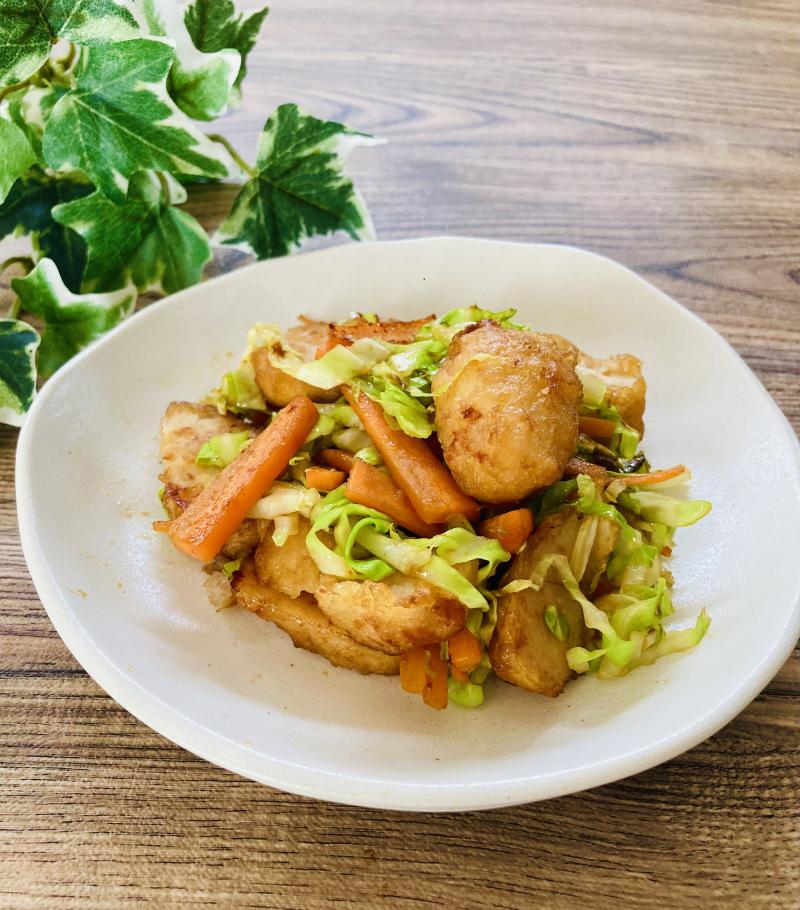 むねからと野菜のオイスター炒めの完成写真
