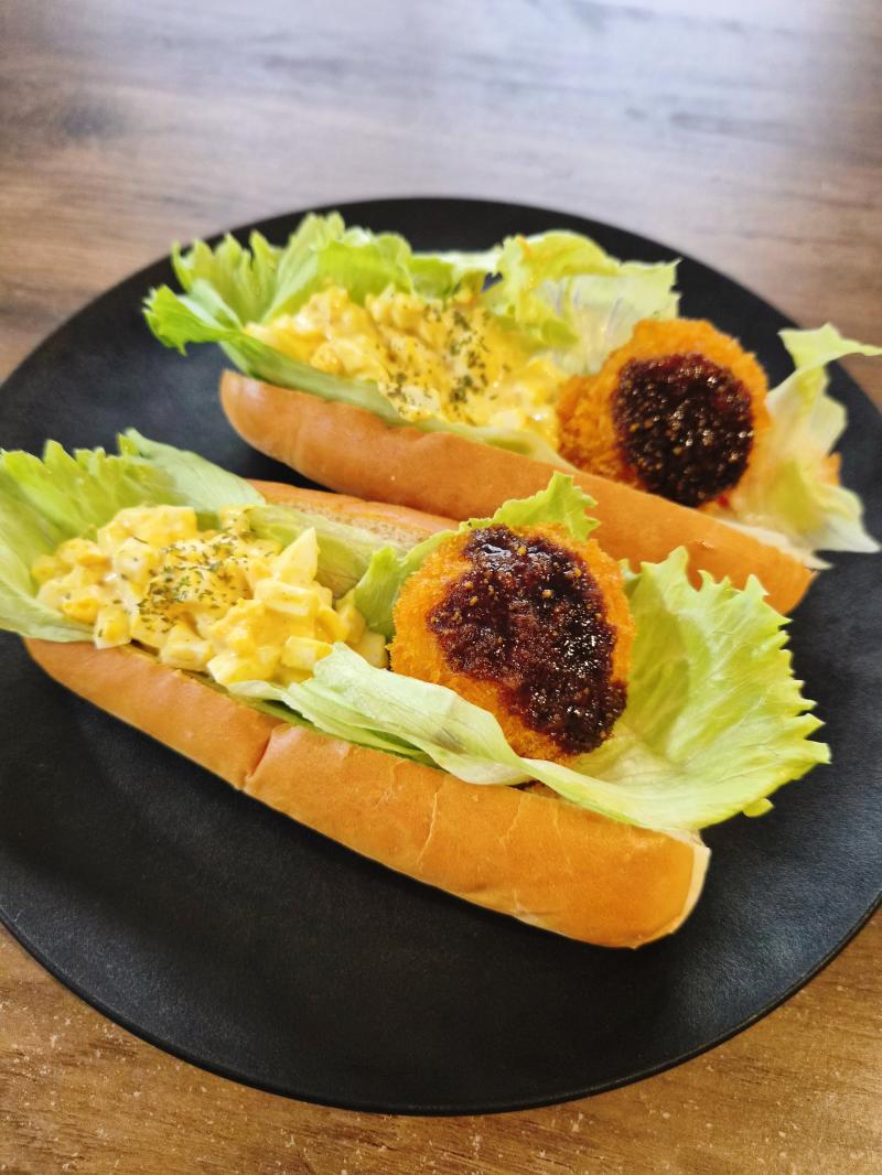 カレー風味かつタマドッグの完成写真