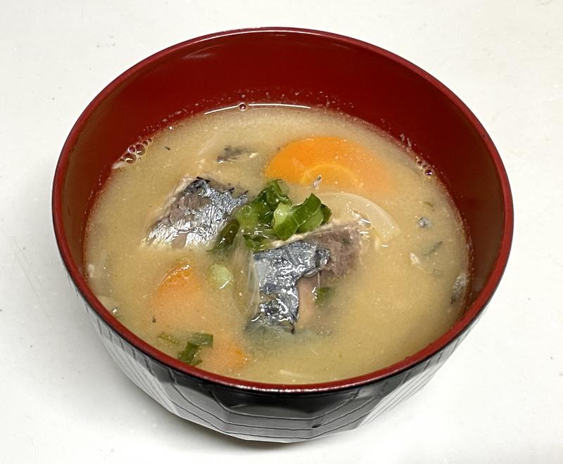 サバ缶ときざみねぎのあら汁の完成写真