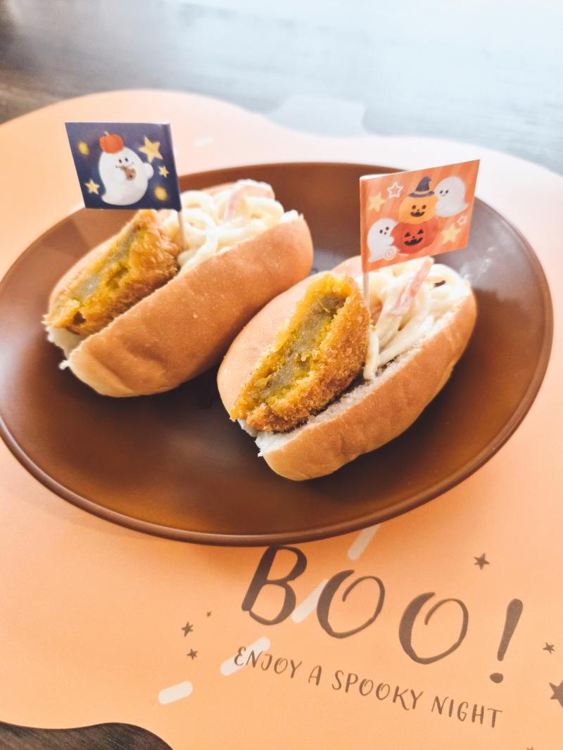 栗かぼちゃのコロスパミニドッグの完成写真
