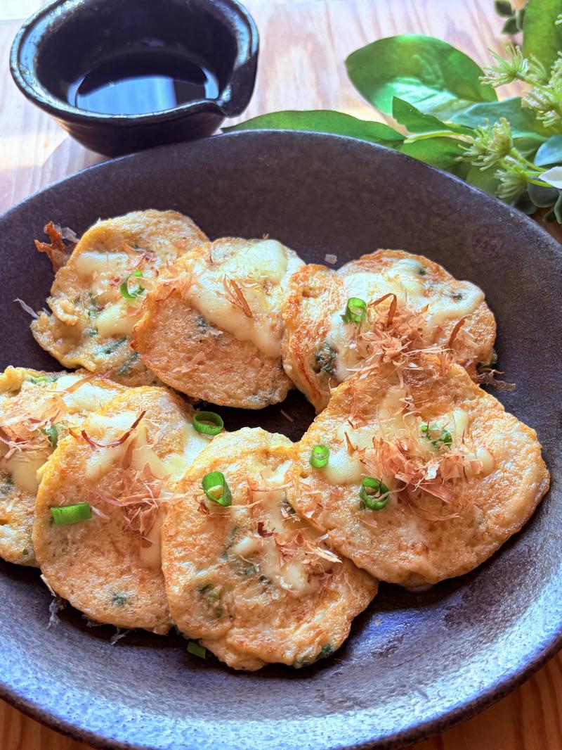 オクラと長芋のふんわりチーズ焼きの完成写真