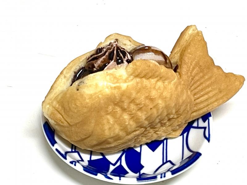 たいやきカスタード白玉サンドの完成写真
