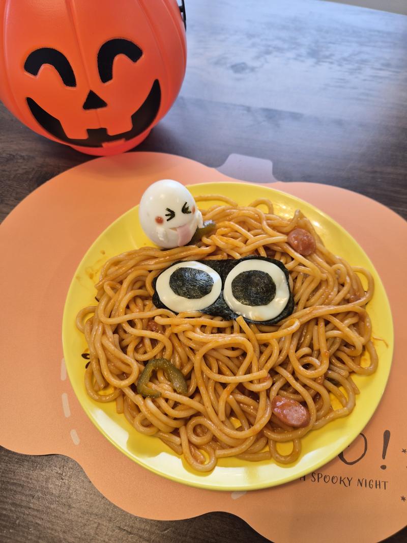 ハロウィンパスタの完成写真
