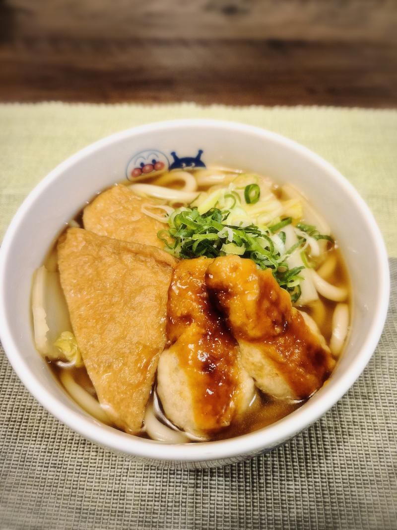 鶏ごぼう天うどんの完成写真