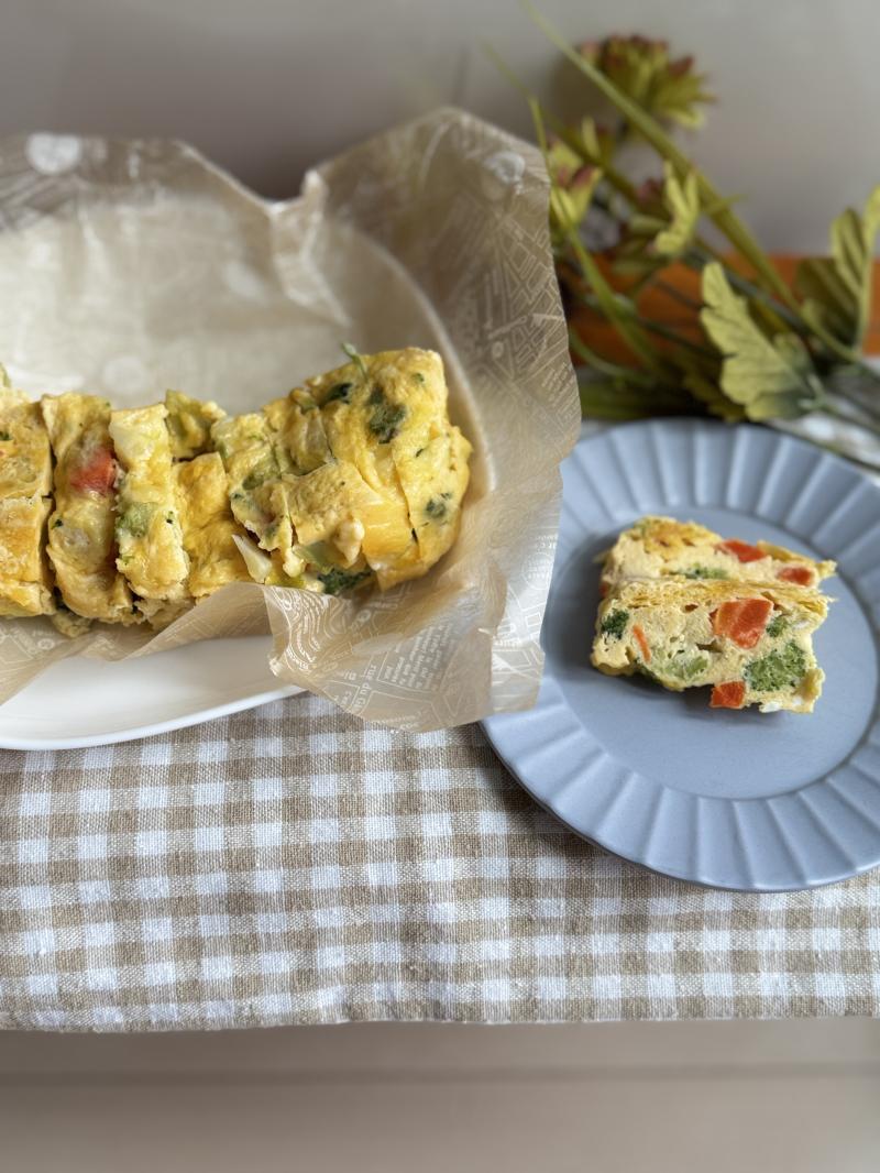 レンジで簡単！洋風野菜のスパニッシュ風オムレツの完成写真
