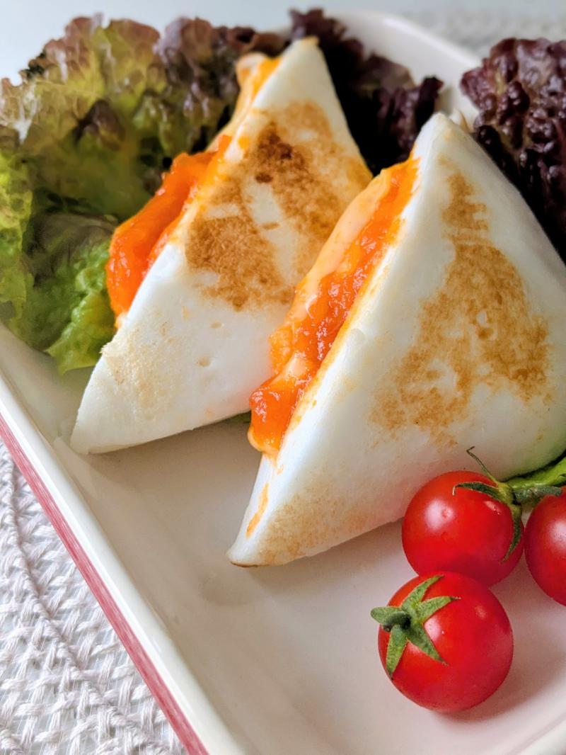 はんぺんのエビチリ挟み焼きの完成写真
