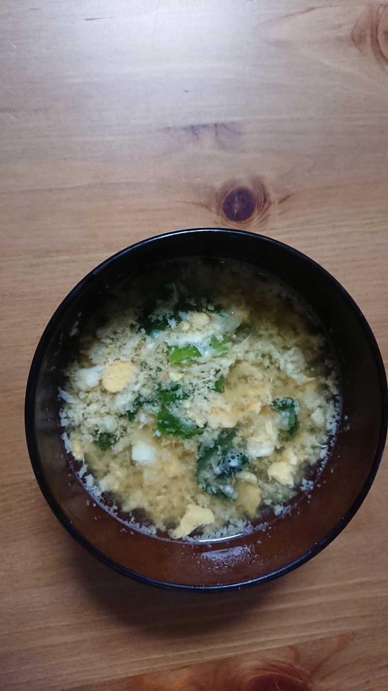 レシピ 日本水産のほうれん草と卵の味噌汁 冷凍食品の冷食 Com 夕飯の味噌汁を作りました