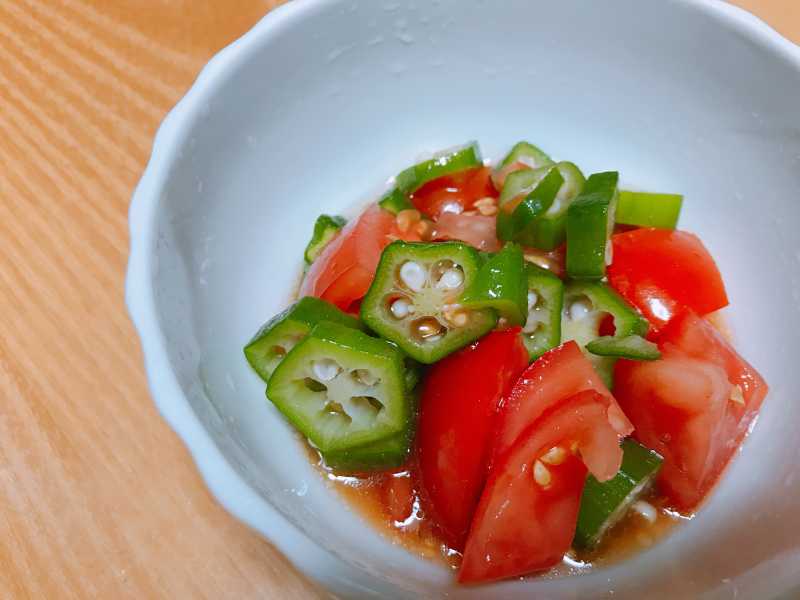 レシピ ニチレイフーズのオクラとトマトのさっぱり和え 冷凍食品の冷食 Com トマトと合わせてさっぱり食べれる一品です