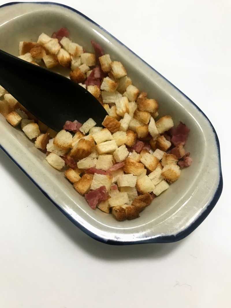 レシピ 日本ハムのシーザーサラダ用ベーコンクルトン 冷凍食品の冷食 Com ノンフライヤーを使用したメニューです トースターでも代用可能