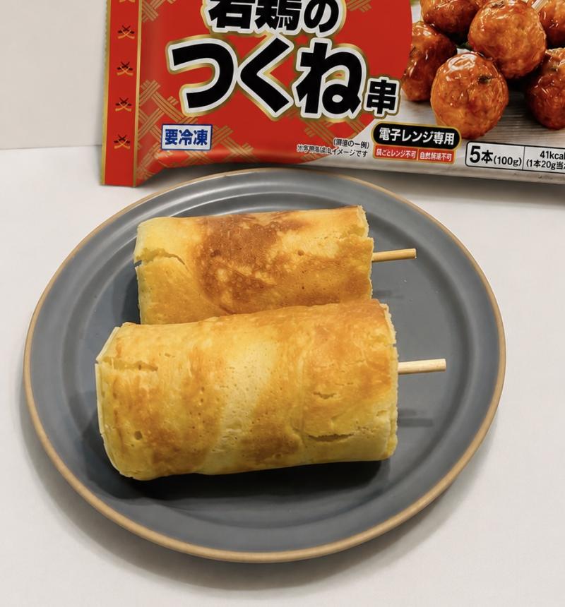 食材として使用したほしいぶんだけ 若鶏のつくね串も一緒に写したつくねでアメリカンドッグ風