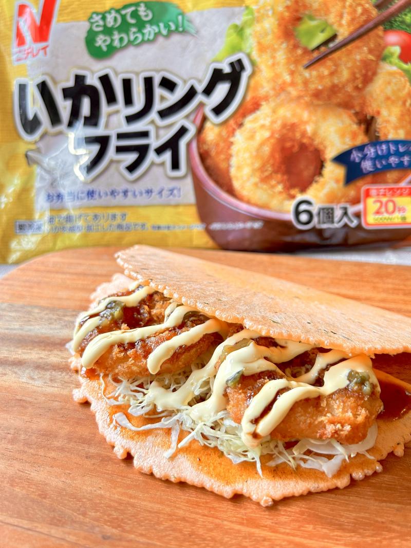 食材として使用したいかリングフライも一緒に写したイカリングせん